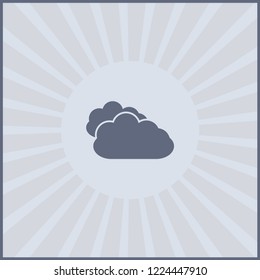 Set of weather cloud icons