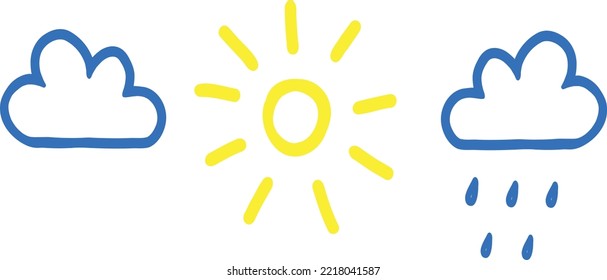 set of weather forecast icons. vector illustration