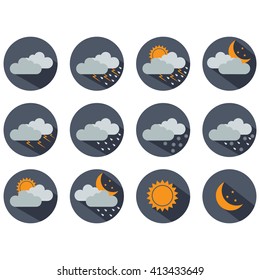 SET OF WEATHER ICON