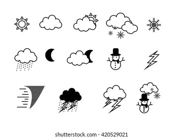 Set of weather icon
