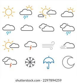 the set weather icon. EPS 10.