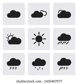 Set of Weather icon symbol vector