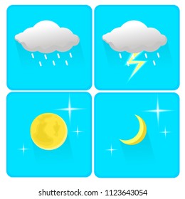 set of weather icon vector,illustration