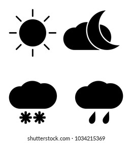 Set of weather icons.