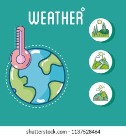 Set of weather icons