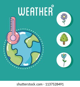 Set of weather icons