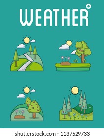 Set of weather icons