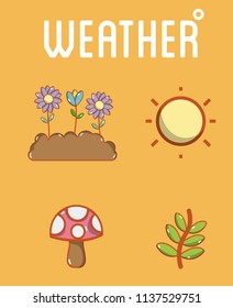 Set of weather icons