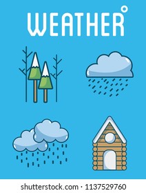 Set of weather icons