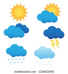 Set of weather icons