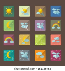 Set of weather icons 