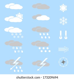 Set of weather icons.