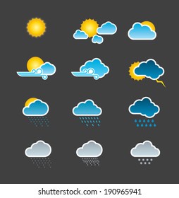 Set of Weather icons