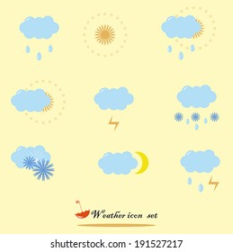 set of weather icons