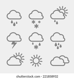 Set of weather icons. 