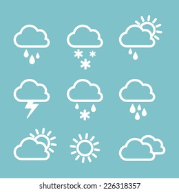 Set of weather icons.