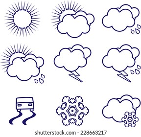 Set of weather icons