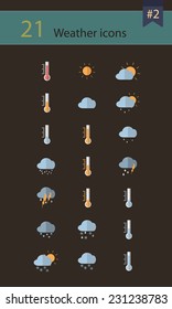 Set of weather icons