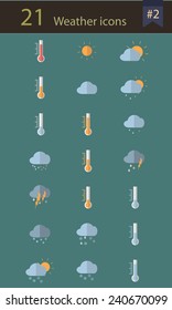 Set of weather icons.