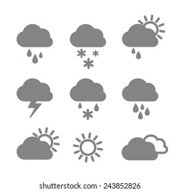 Set of weather icons.