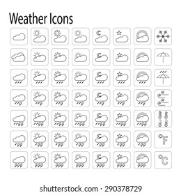 Set of weather icons