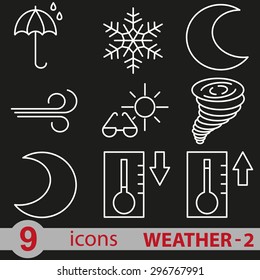 Set of weather icons