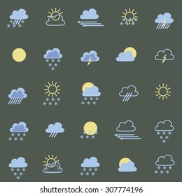set of weather icons