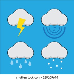 Set of weather icons.
