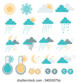 Set of weather icons