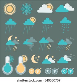 Set of weather icons