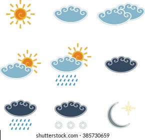 Set of weather icons