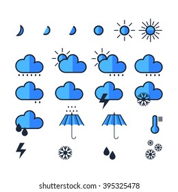 Set of weather icons