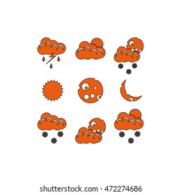 Set of weather icons.