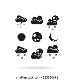 Set of weather icons.