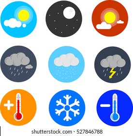 Set of weather icons