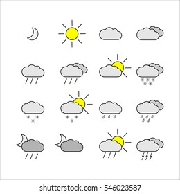 Set with weather icons