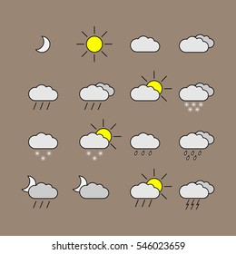 Set with weather icons