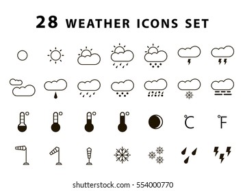 Set of Weather icons