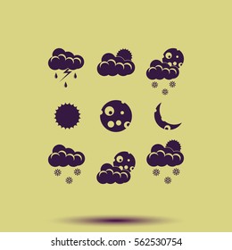 Set of weather icons.