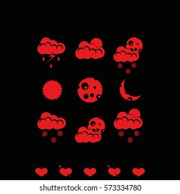 Set of weather icons.