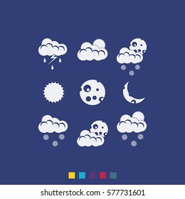 Set of weather icons.