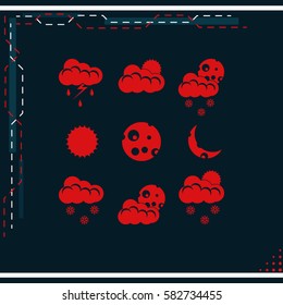 Set of weather icons.