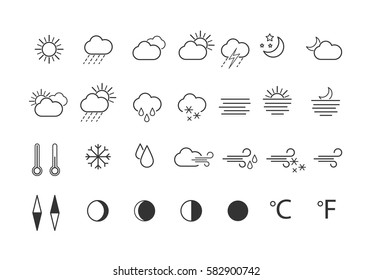 Set of weather icons