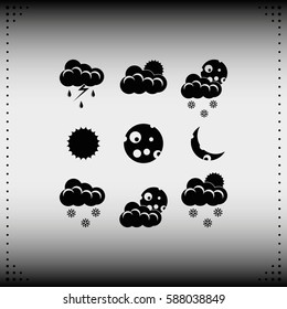 Set of weather icons.