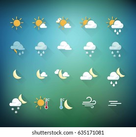 Set of weather icons