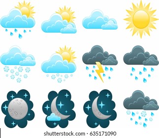 Set of weather icons