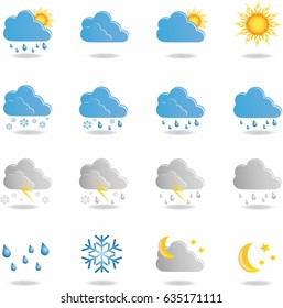 Set of weather icons