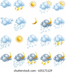 Set of weather icons