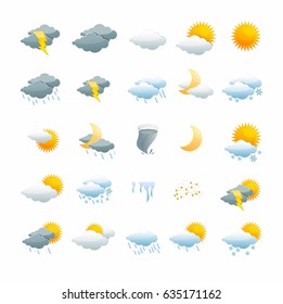 Set of weather icons