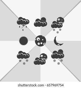 Set of weather icons.